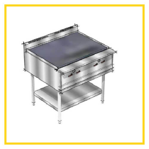 Gas 4 Griddle Table