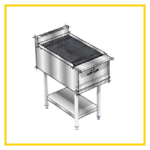 Gas Charcoal Grill Table