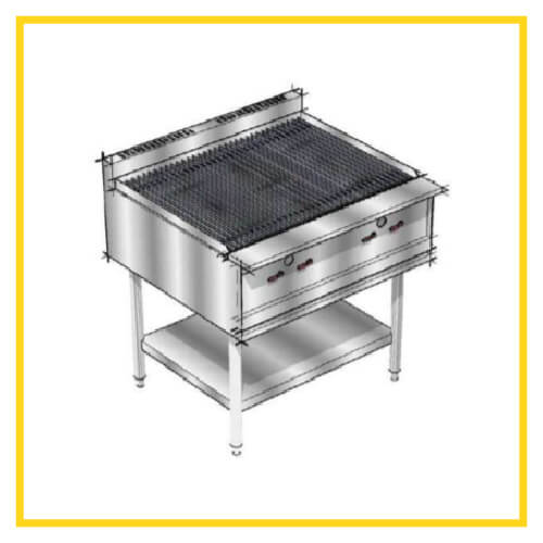 Gas 4 Charcoal Grill Table 
