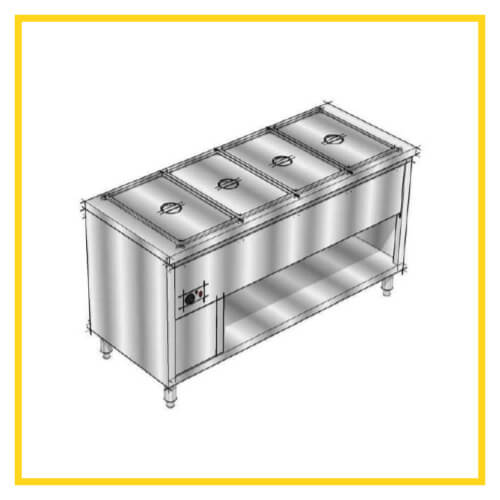 Bain Marie 4 NOS 1 GN Pan